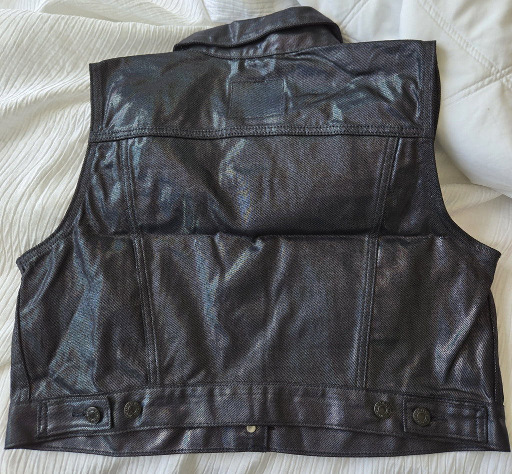 Levi’s Metallic Denim Two Piece Set (Vest XL + Skirt 33)