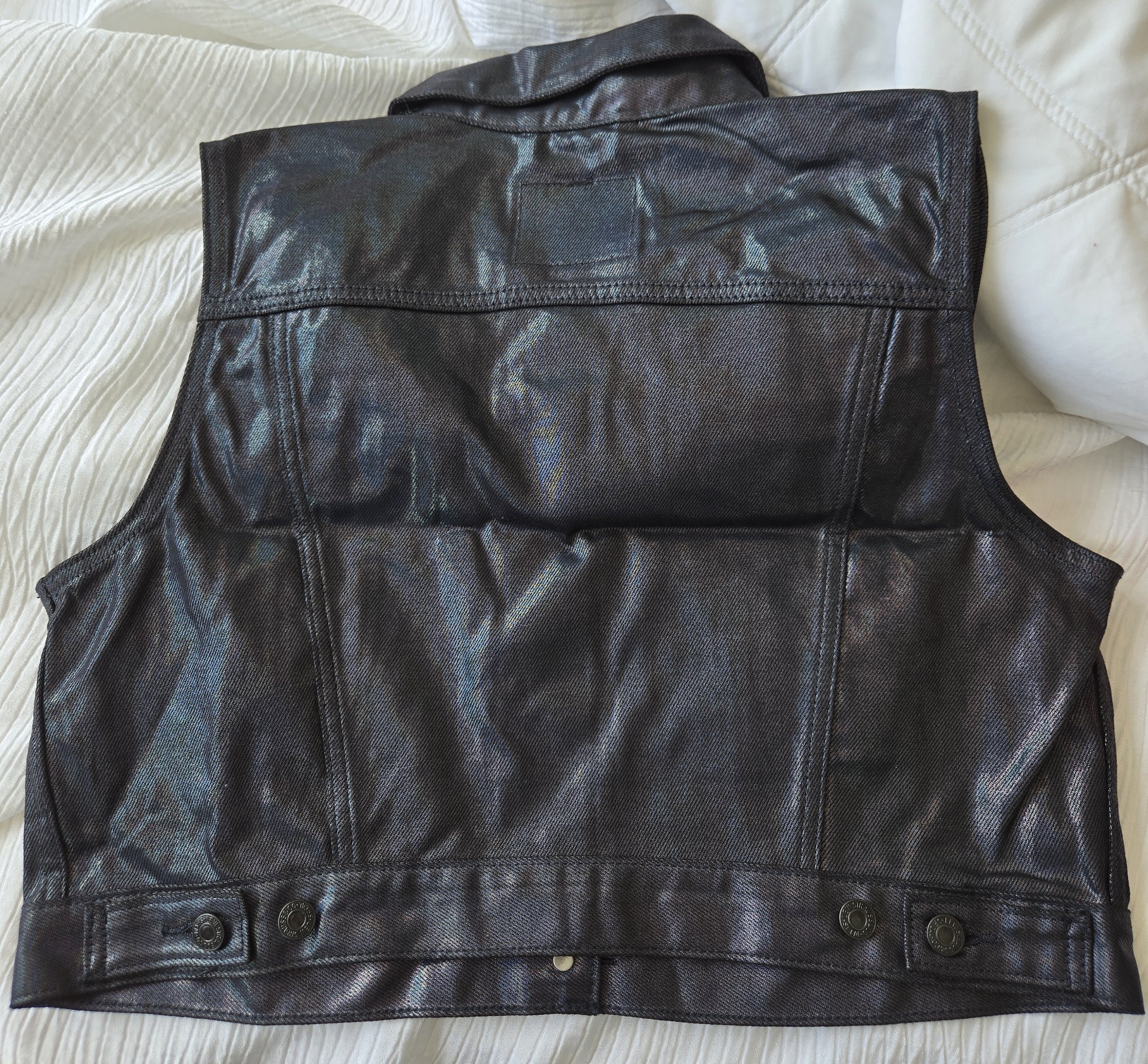 Levi’s Metallic Denim Two Piece Set (Vest XL + Skirt 33)