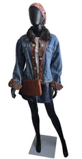 T.P. Saddle Blanket & Co. Denim Tapestry Faux Fur Jacket – Size XL