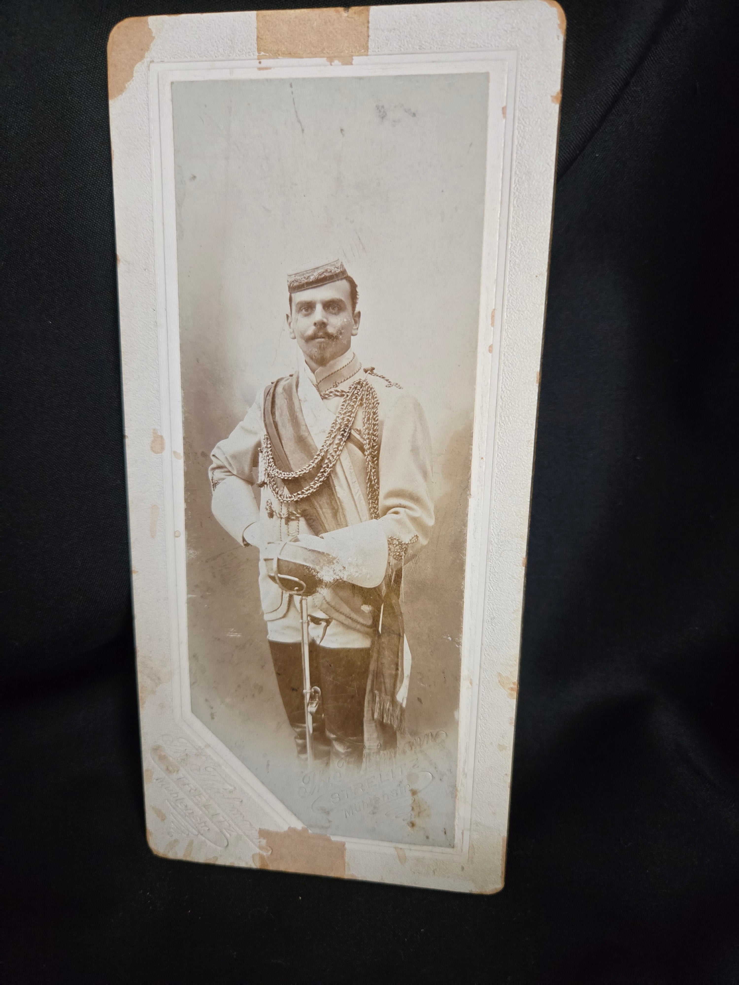 1904 Austrian Corps Portrait with Wax Seal — Academic Nobility Archive Piece