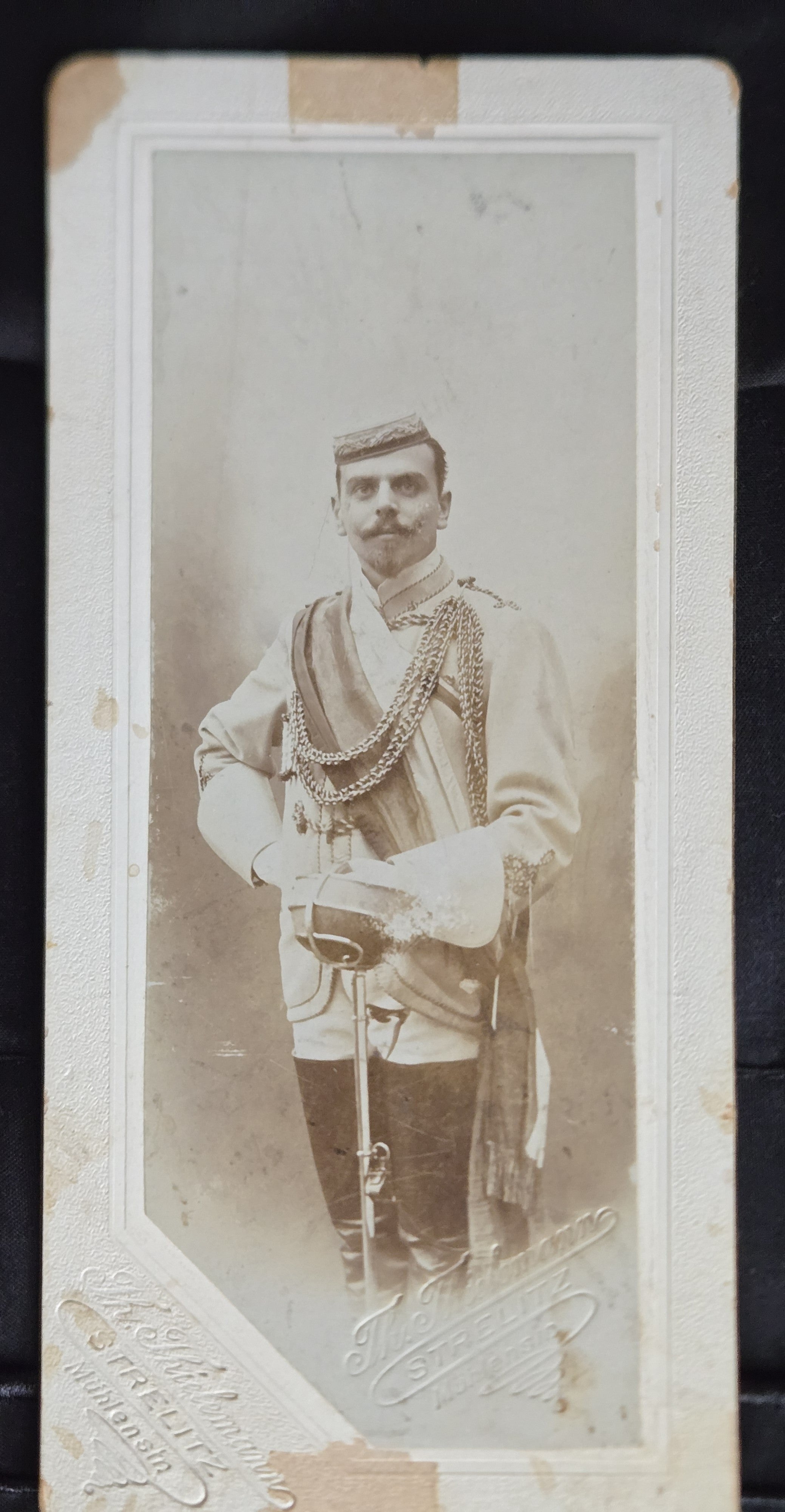 1904 Austrian Corps Portrait with Wax Seal — Academic Nobility Archive Piece